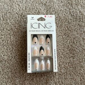 Cute nails in the brand icing
